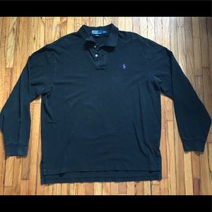 Men’s Polo by Ralph Lauren Long Sleeve Black Shirt